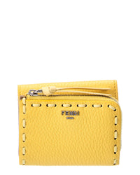 Fendi Selleria Micro Leather Trifold Wallet