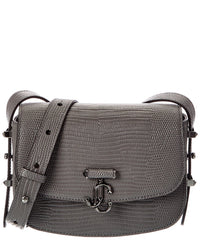 Jimmy Choo Jimmy Choo Lizard-Embossed Leather Crossbody