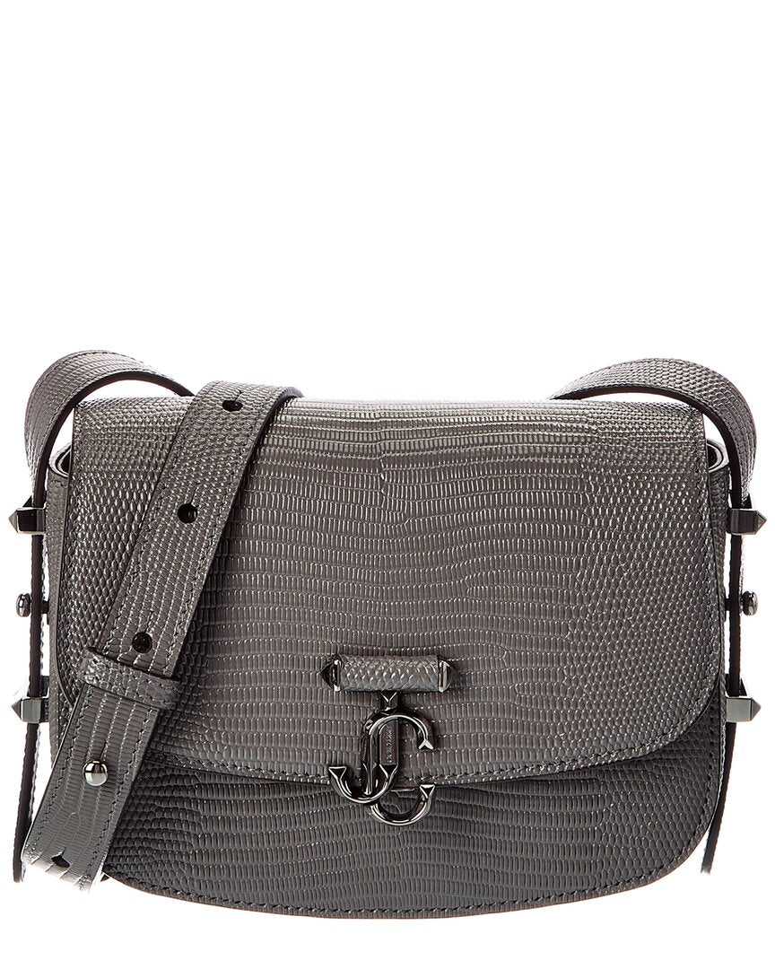 Jimmy Choo Jimmy Choo Lizard-Embossed Leather Crossbody