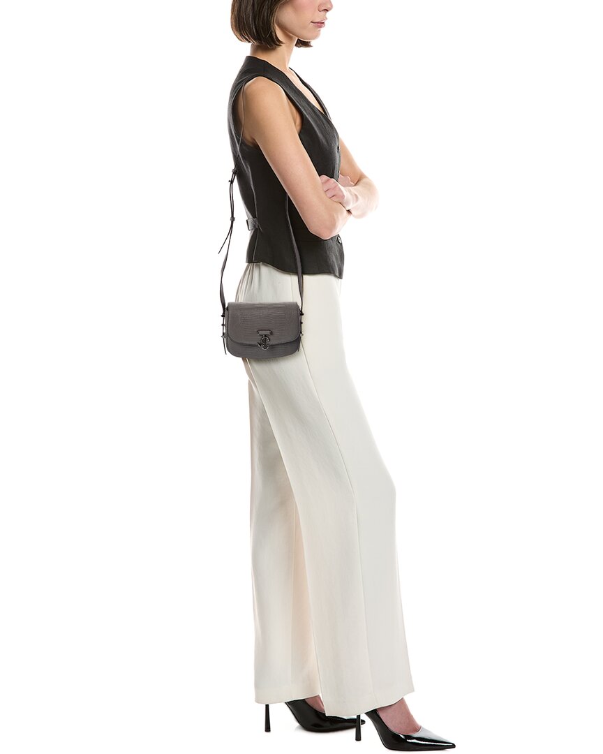 Jimmy Choo Jimmy Choo Lizard-Embossed Leather Crossbody