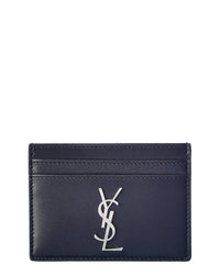 Saint Laurent Saint Laurent Monogram Leather Card Case, Os