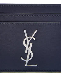 Saint Laurent Saint Laurent Monogram Leather Card Case, Os