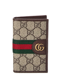Gucci Gucci Ophidia Gg Supreme Canvas & Leather Card Case