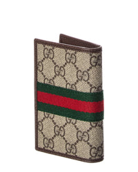 Gucci Gucci Ophidia Gg Supreme Canvas & Leather Card Case