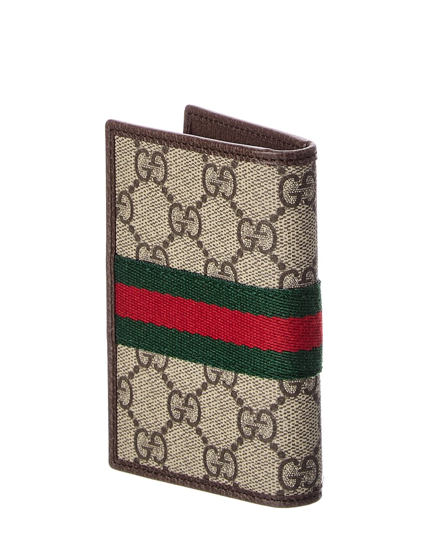 Gucci Gucci Ophidia Gg Supreme Canvas & Leather Card Case