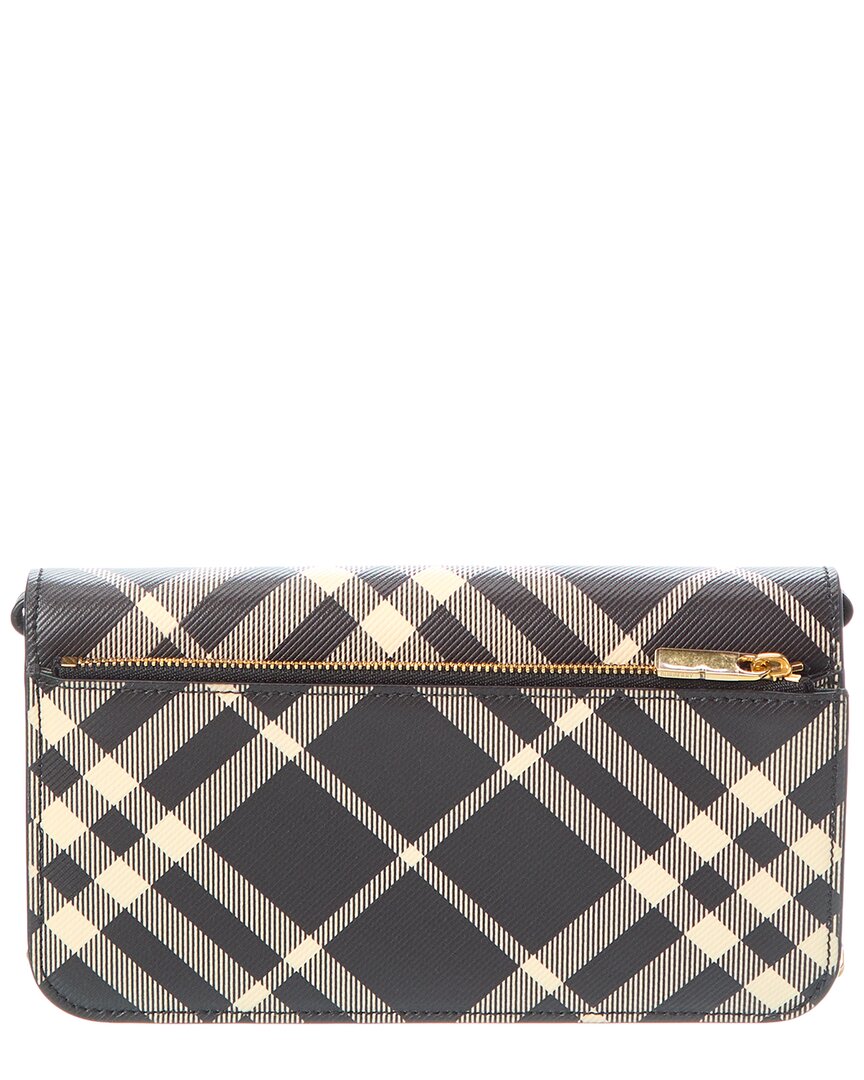 Burberry Check E-Canvas Wallet On Chain