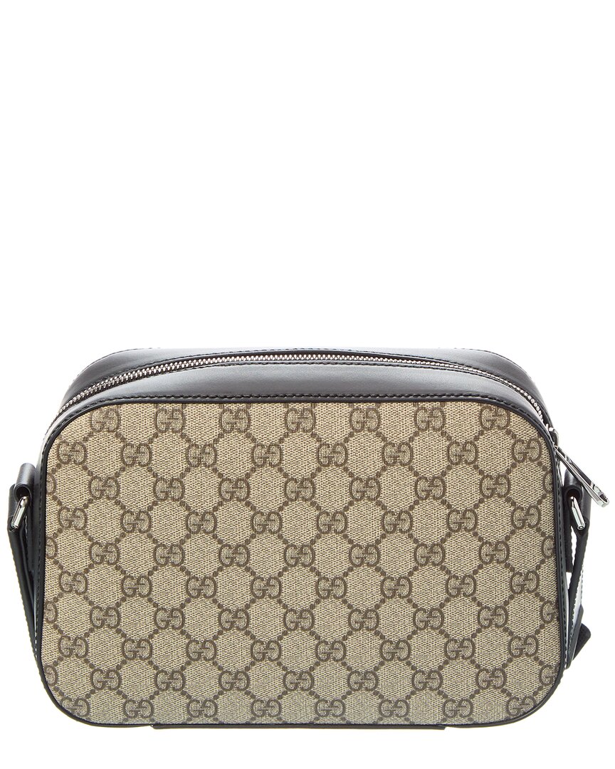 Gucci Gg Supreme Canvas & Leather Camera Bag