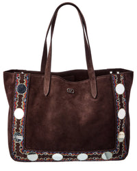Valentino Valentino Vlogo Suede Tote