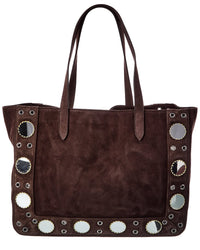 Valentino Valentino Vlogo Suede Tote