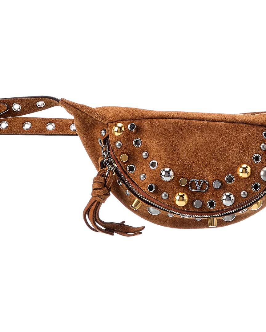 Valentino Valentino Vlogo Suede Belt Bag