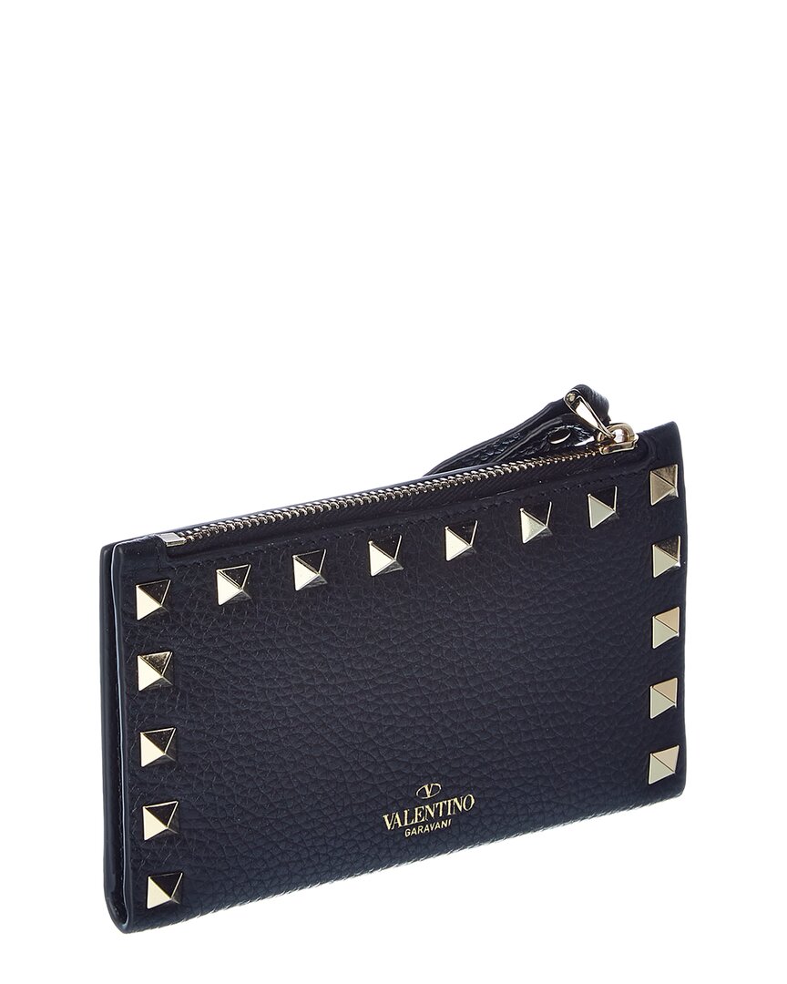 Valentino Rockstud Leather Card Case