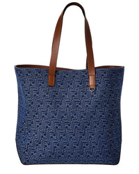 FENDI Fendi Ff Medium Denim & Leather Tote