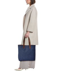FENDI Fendi Ff Medium Denim & Leather Tote