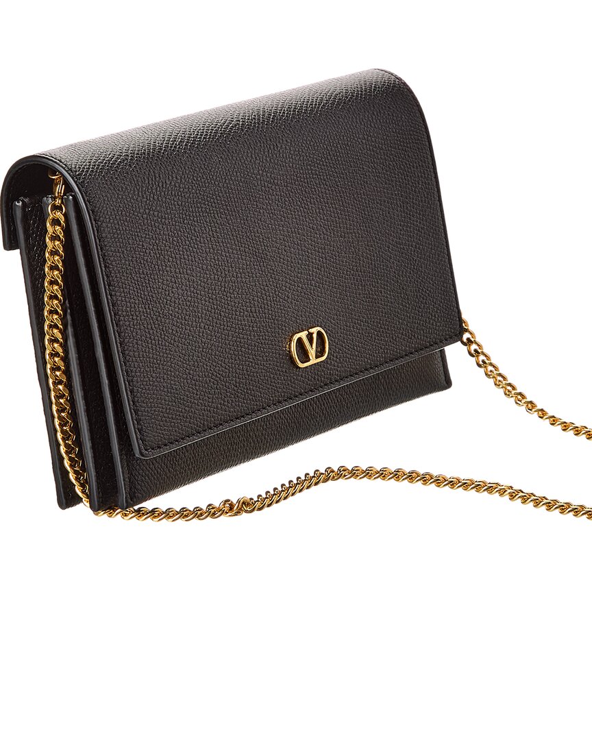 Valentino Vlogo Signature Leather Wallet On Chain – Bluefly