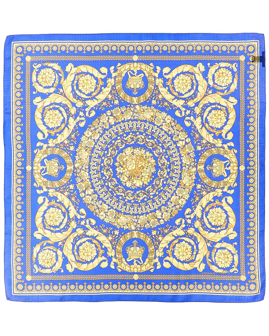 Versace Barocco Print Silk Scarf