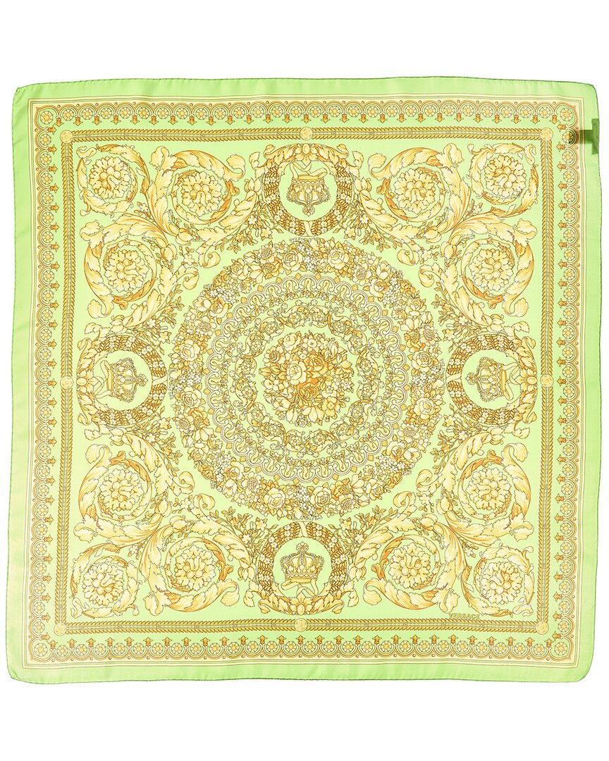 Versace Barocco Print Silk Scarf