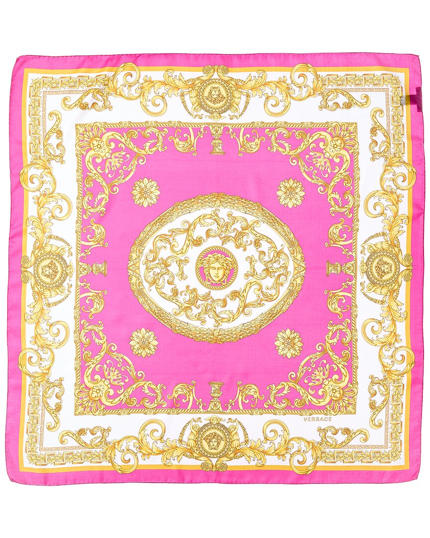 Versace Barocco Print Silk Scarf