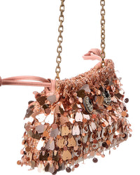 Anya Hindmarch Anya Hindmarch Embellished Shrimp Satin & Leather Clutch