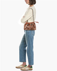 Anya Hindmarch Anya Hindmarch Embellished Shrimp Satin & Leather Clutch