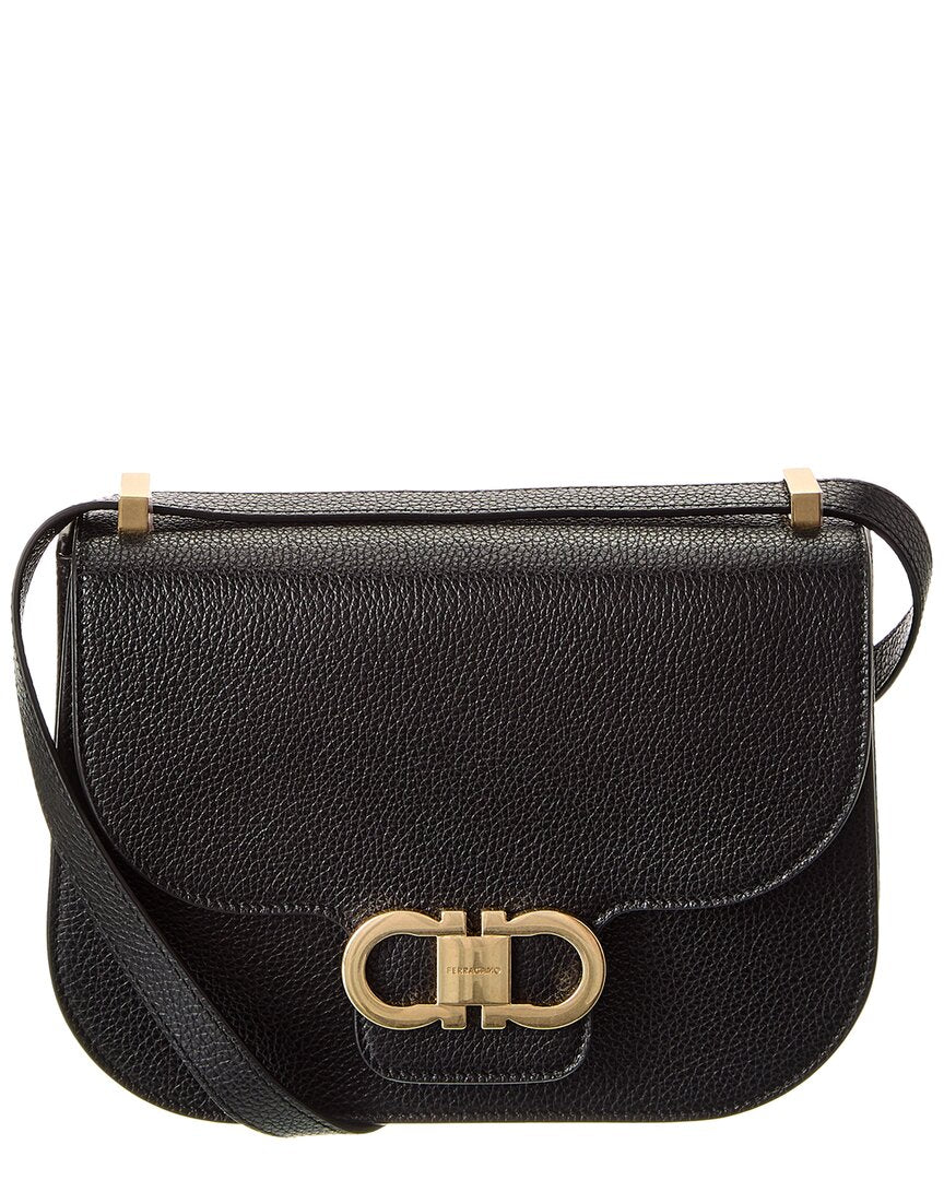 Ferragamo Gancini Leather Shoulder Bag