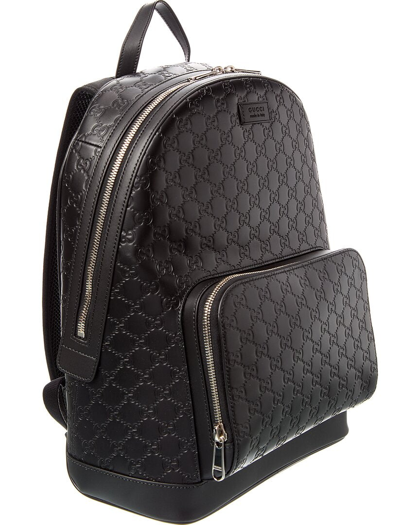 Gucci Gg Leather Backpack