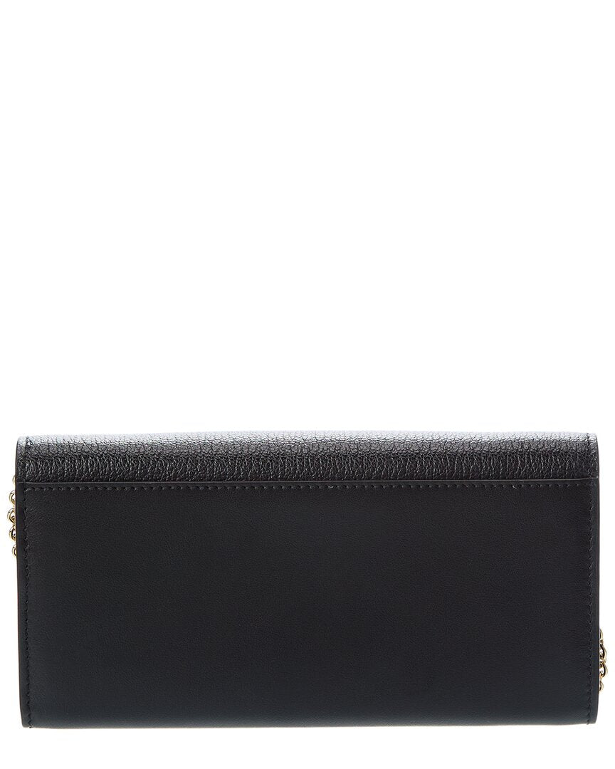 Fendi Ff Leather Continental Wallet On Chain