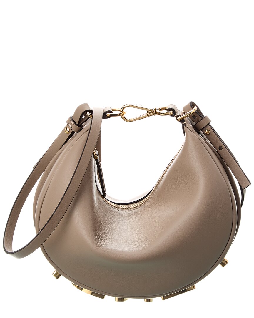 FENDI Fendi Fendigraphy Mini Leather Hobo Bag