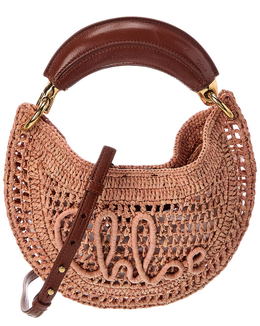 Chloé Summer Banana Raffia Hobo Bag