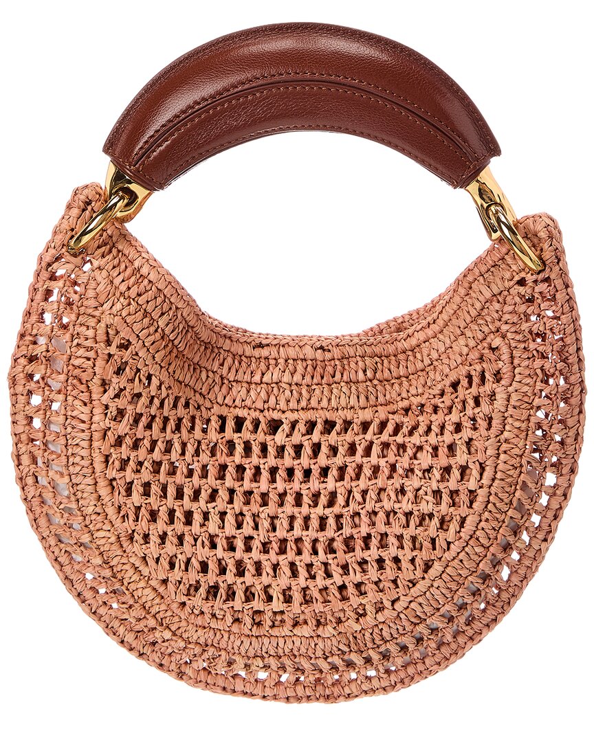 Chloé Summer Banana Raffia Hobo Bag