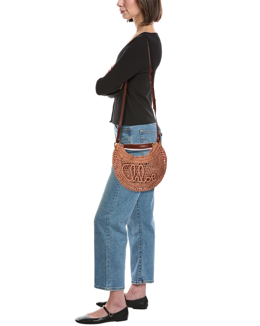 Chloé Summer Banana Raffia Hobo Bag
