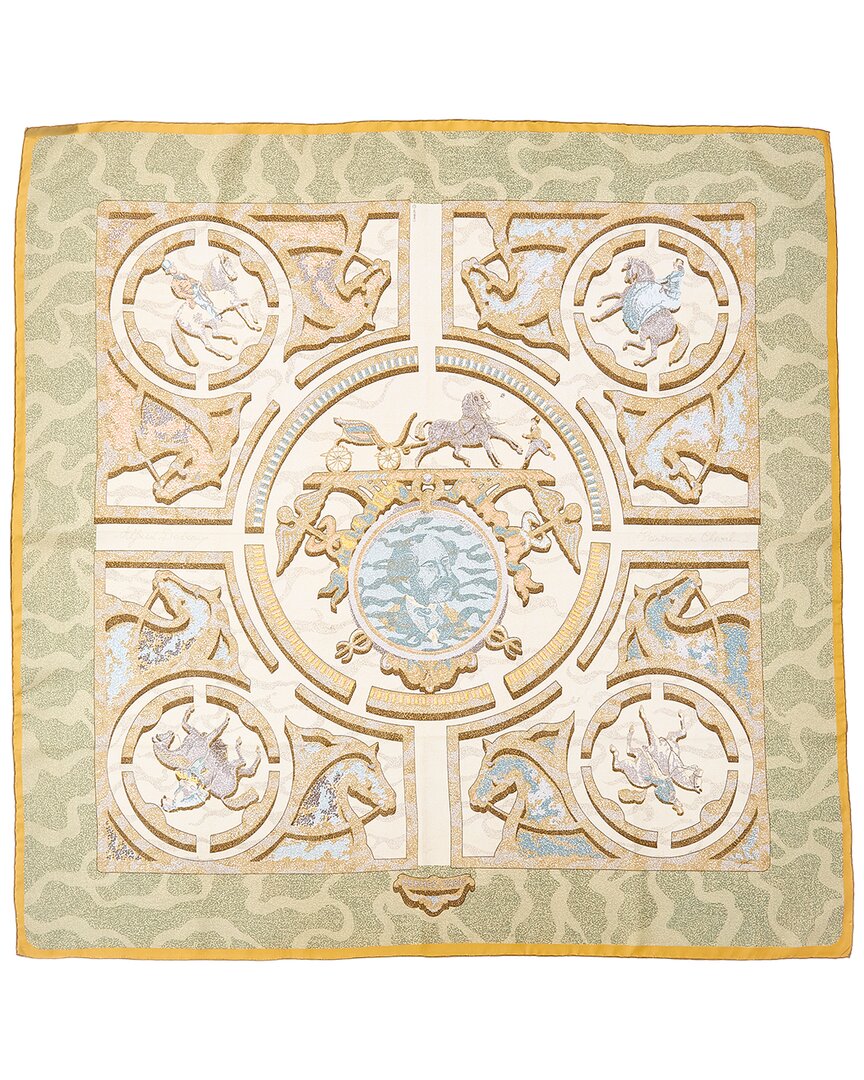 Hermès Alfred De Dreux, Peintre Du Cheval Zoé Pauwels Silk Scarf (Authentic