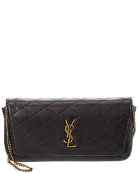 Saint Laurent Saint Laurent Gaby Chain Quilted Leather Phone Holder