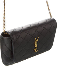 Saint Laurent Saint Laurent Gaby Chain Quilted Leather Phone Holder