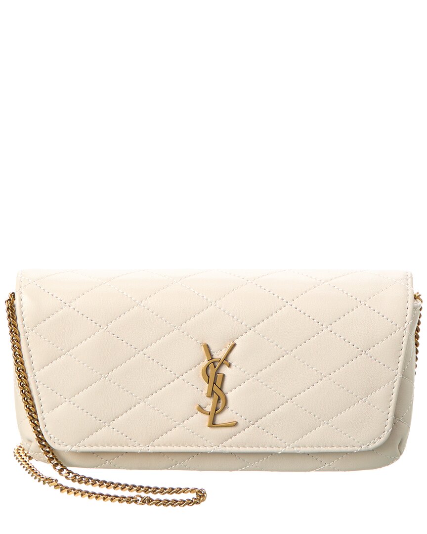 Saint Laurent Saint Laurent Gaby Chain Quilted Leather Phone Holder