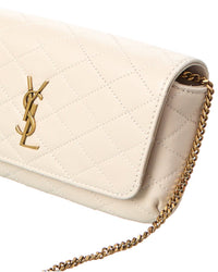 Saint Laurent Saint Laurent Gaby Chain Quilted Leather Phone Holder
