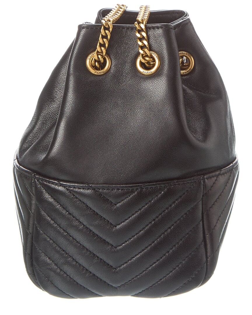 Saint Laurent Saint Laurent Joe Mini Quilted Leather Bucket Bag