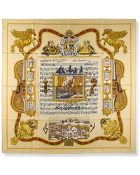Pre-Owned Hermès In Salzburg By Loïc Dubigeon Mm Printed Silk Scarf (Authentic Pre-