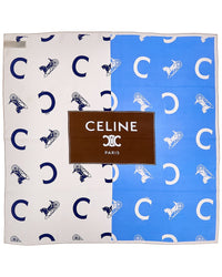 Celine Stamped C Caleche Silk Foulard