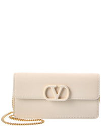 Valentino Vlogo Signature Leather Wallet On Chain