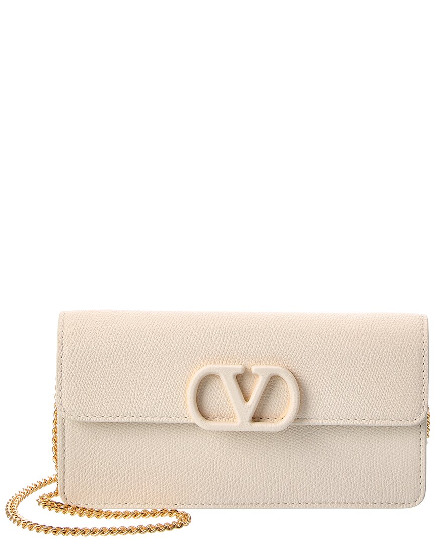 Valentino Vlogo Signature Leather Wallet On Chain
