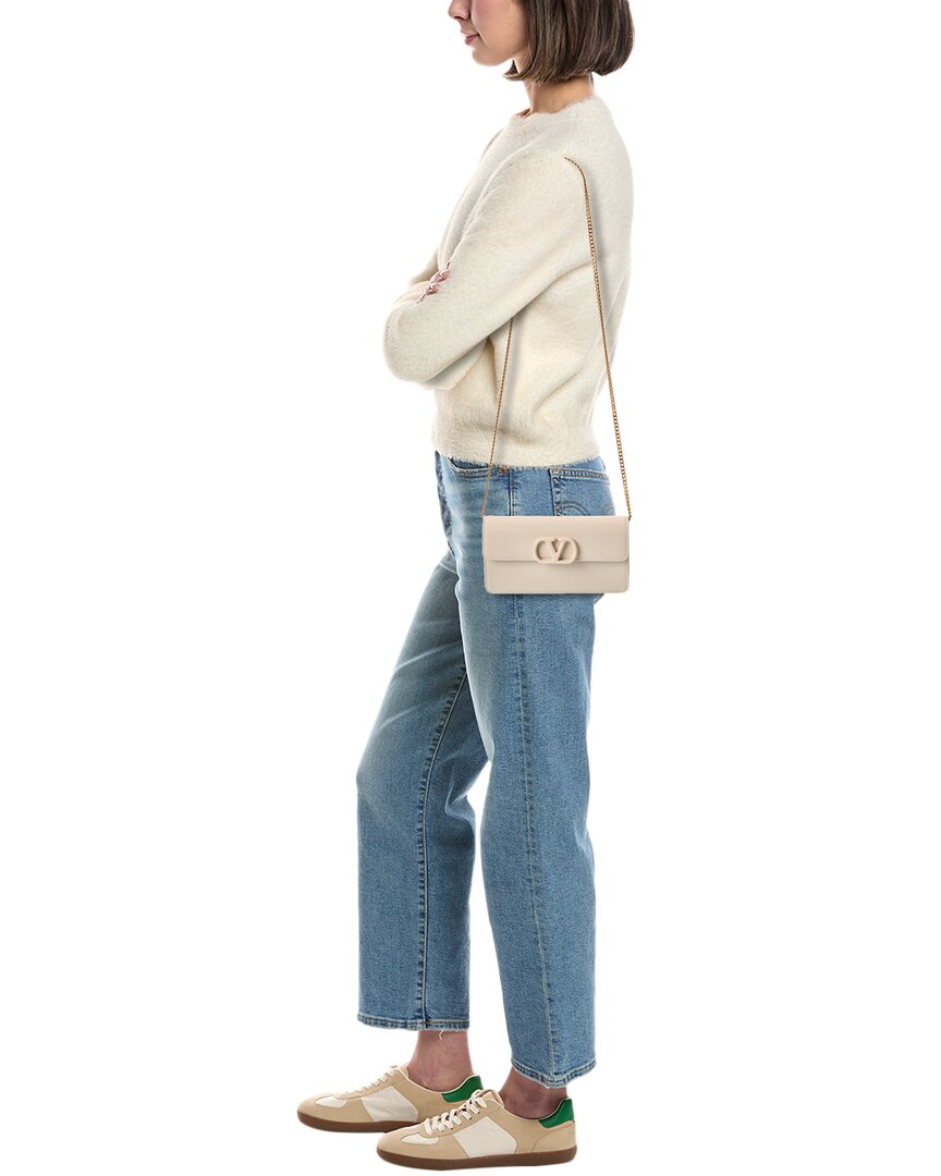 Valentino Vlogo Signature Leather Wallet On Chain
