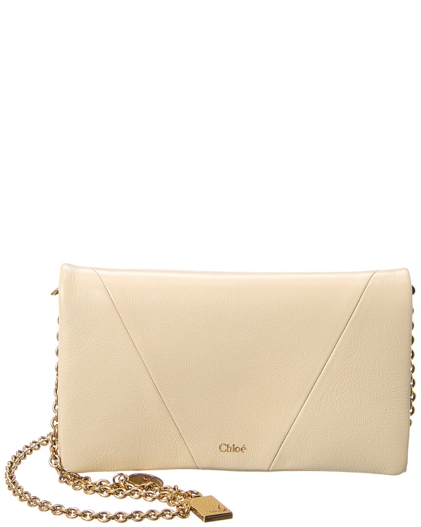 Chloé Spin Flap Leather Wallet On Chain