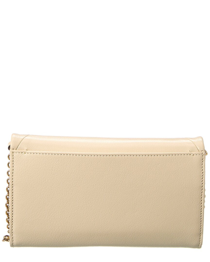 Chloé Spin Flap Leather Wallet On Chain