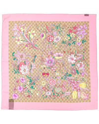 Gucci Gucci Printed Gg Silk Twill Carre