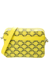 Celine Small Triomphe Canvas & Leather Messenger Bag