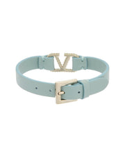 Valentino Vlogo Leather Bracelet
