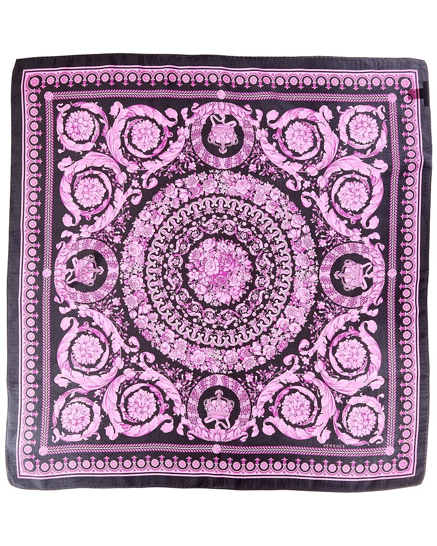 Versace Barocco Print Silk Scarf