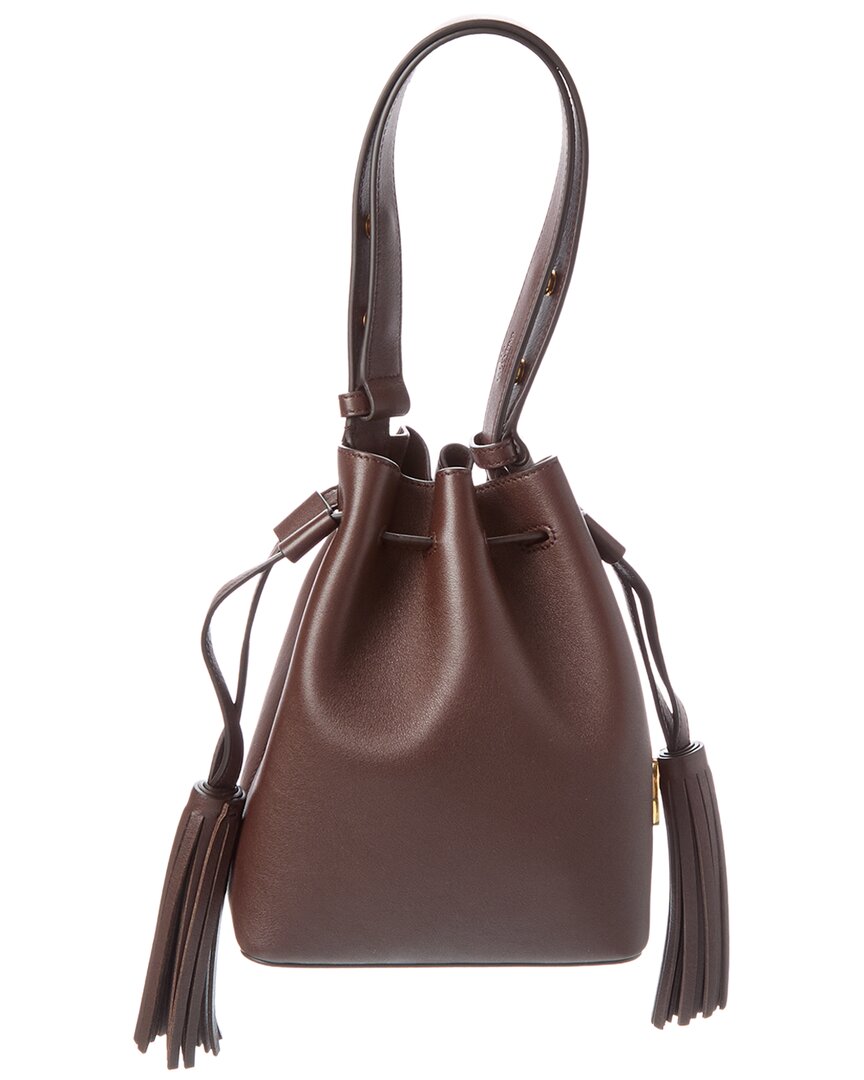 Valentino Vlogo Signature Leather Bucket Bag