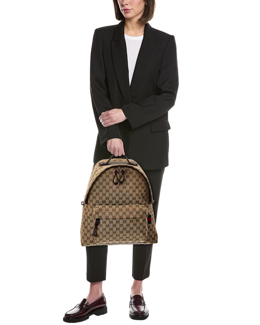 Gucci Gucci Gg Canvas Backpack