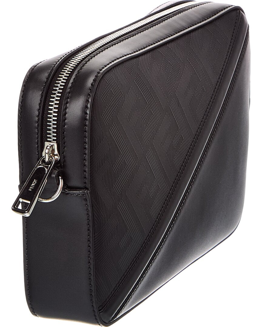 FENDI Fendi Diagonal Leather Camera Bag
